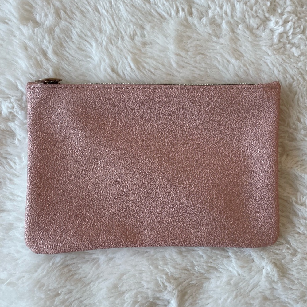 Ipsy Pink Glitter & Gold Makeup Bag